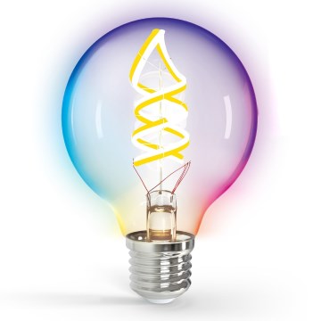 LED RGBW Stmievateľná žiarovka FILAMENT MESH Smart G95 E27/4,9W/230V 2700K - Aigostar