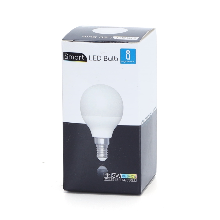 LED RGBW Stmievateľná žiarovka G45 E14/5W/230V 3000-6500K Wi-Fi - Aigostar