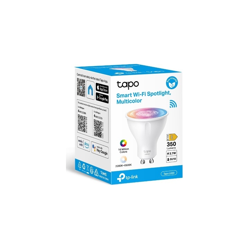 LED RGBW stmievateľná žiarovka GU10/3,7W/230V 2200-6500K Wi-Fi - TP-Link