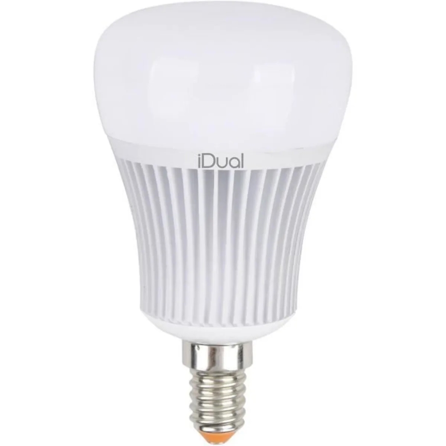 LED RGBW Stmievateľná žiarovka iDual E14/7W/230V 2200-6500K