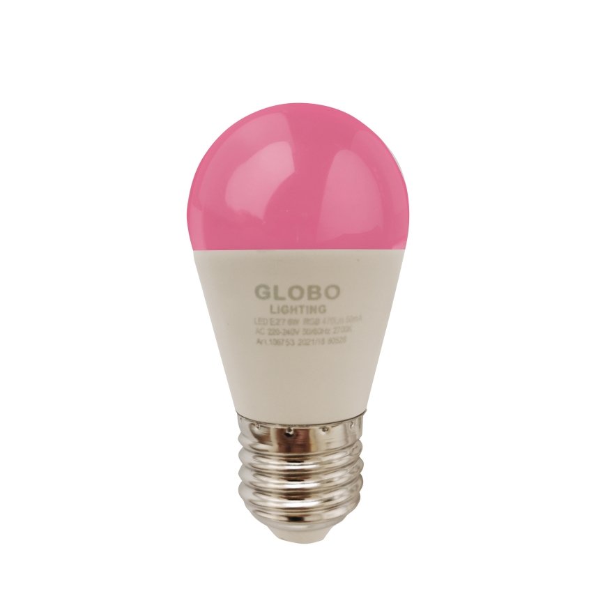 LED RGBW Stmievateľná žiarovka E27/6W/230V 3000K + diaľkové ovládanie - Globo