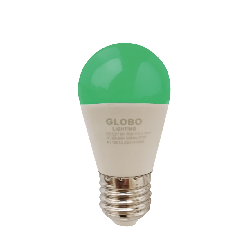 LED RGBW Stmievateľná žiarovka E27/6W/230V 3000K + diaľkové ovládanie - Globo
