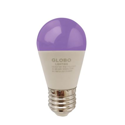LED RGBW Stmievateľná žiarovka E27/6W/230V 3000K + diaľkové ovládanie - Globo