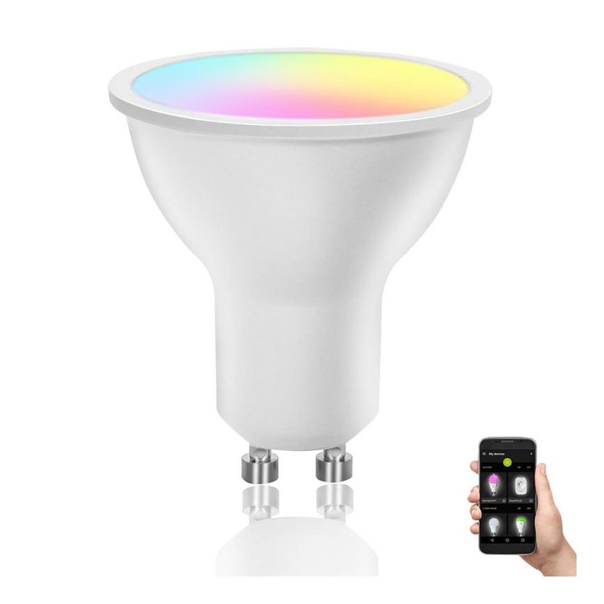 LED RGBW Stmievateľná žiarovka MESH Smart GU10/6,5W/230V 2700-6500K - Aigostar