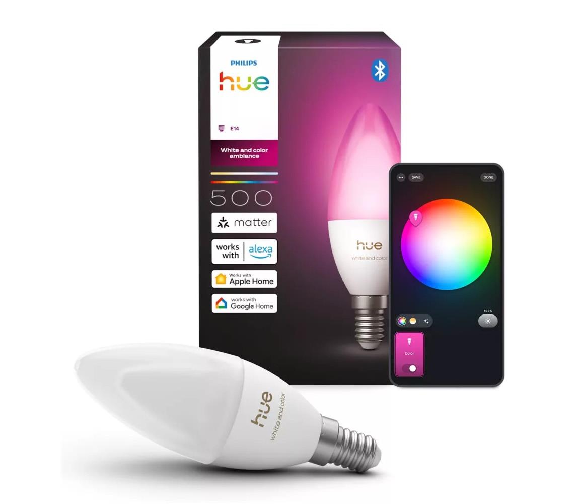 LED RGBW stmievateľná žiarovka Philips Hue WACA B39 E14/3,7W/230V 1000-20000K 8721103099242