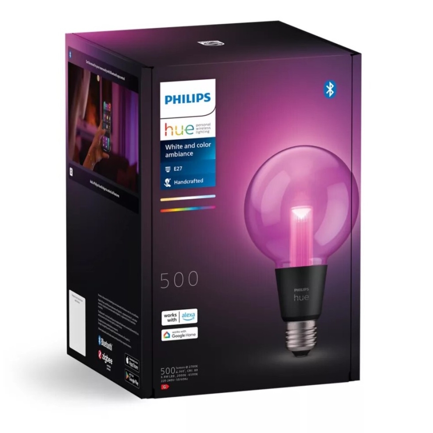 LED RGBW Stmievateľná žiarovka Philips Hue White And Color Ambiance E27/6,8W/230V 2000-6500K