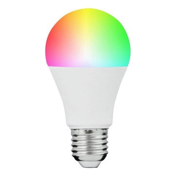 LED RGBW Stmievateľná žiarovka SMART A60 E27/8,5W/230V 4000K + diaľkové ovládanie