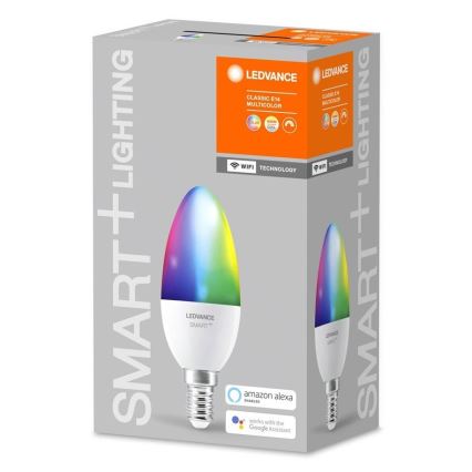 LED RGBW Stmievateľná žiarovka SMART+ E14/5W/230V 2700K-6500K Wi-Fi - Ledvance