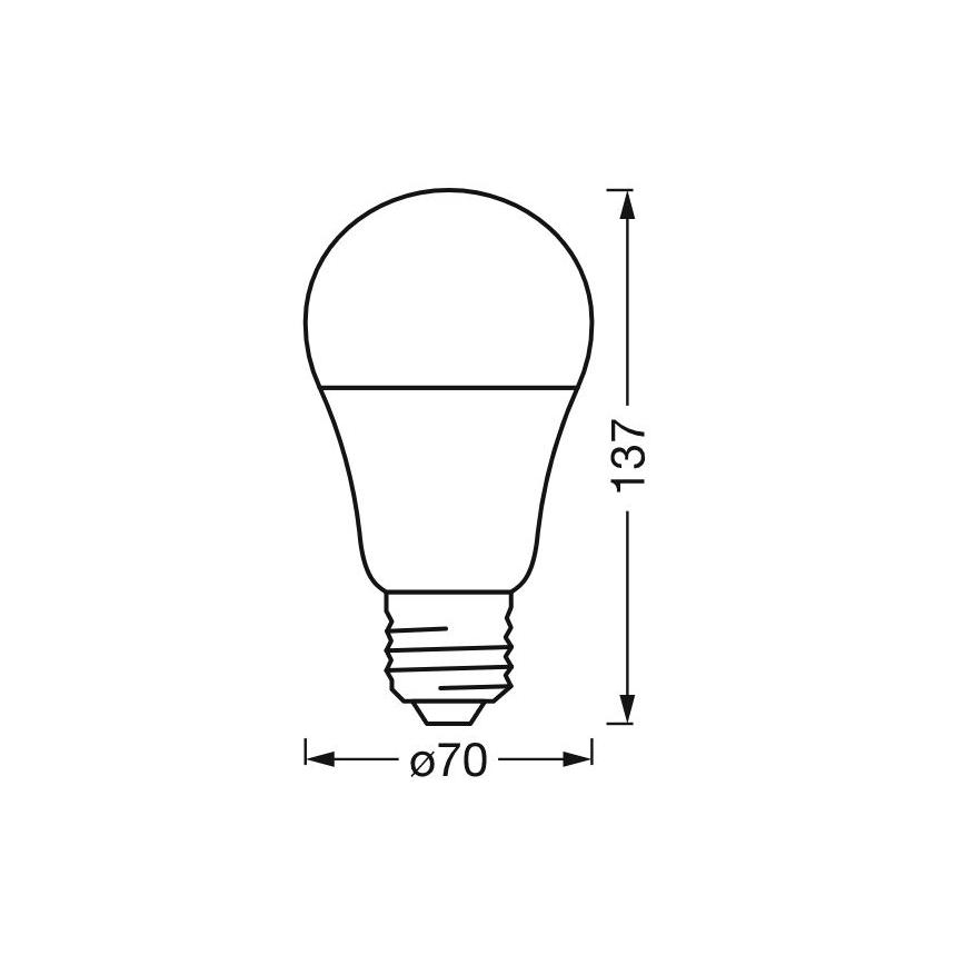 LED RGBW Stmievateľná žiarovka SMART+ E27/14W/230V 2700-6500K Wi-Fi - Ledvance
