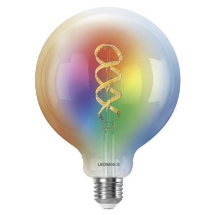 LED RGBW Stmievateľná žiarovka SMART+ FILAMENT E27/4,8W/230V 2700-6500K Wi-Fi - Ledvance