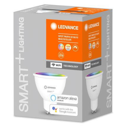 LED RGBW Stmievateľná žiarovka SMART+ GU10/5W/230V 2700K-6500K Wi-Fi - Ledvance