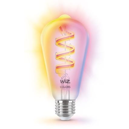 LED RGBW Stmievateľná žiarovka ST64 E27/6,3W/230V 2200-6500K Wi-Fi - WiZ