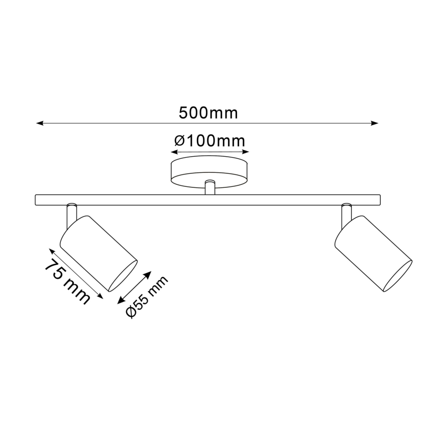 LED RGBW stmievateľné bodové svietidlo GOLDI 2xGU10/4,8W/230V 3000K zlaté + diaľkové ovládanie