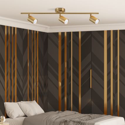 LED RGBW Stmievateľné bodové svietidlo GOLDI 3xGU10/6W/230V 3000K Wi-Fi zlatá