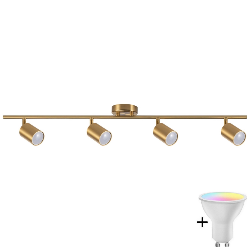 LED RGBW stmievateľné bodové svietidlo GOLDI 4xGU10/6,5W/230V 2700-6500K Wi-Fi zlaté