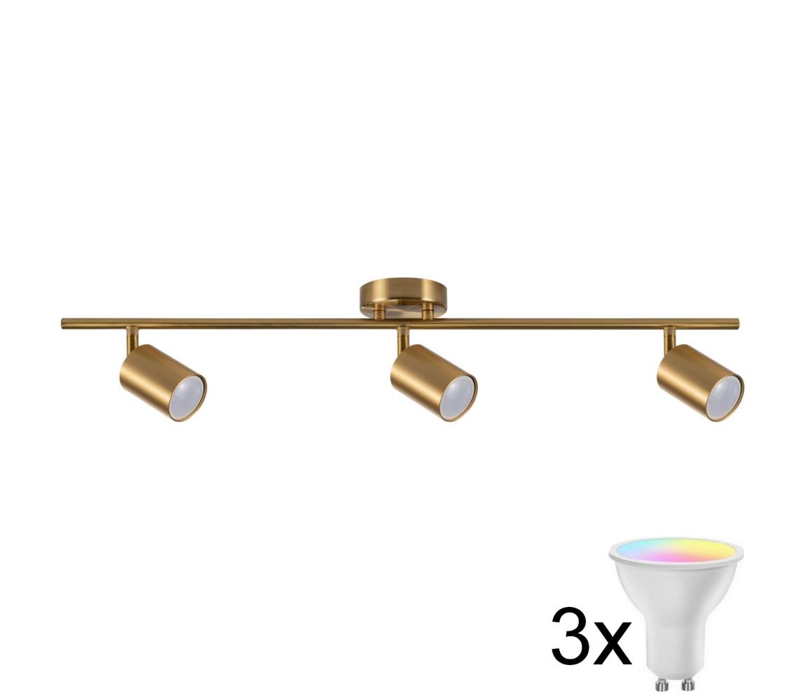LED RGBW Stmievateľné bodové svietidlo GOLDIE 3xGU10/4,8W/230V zlaté SA2170+3xAI2382