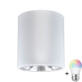 LED RGBW Stmievateľné bodové svietidlo JUPITER 1xE27/6,5W/230V 2700-6500K Wi-Fi pr. 13 cm biele