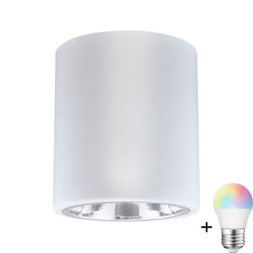 LED RGBW Stmievateľné bodové svietidlo JUPITER 1xE27/6,5W/230V 2700-6500K Wi-Fi pr. 13 cm biele
