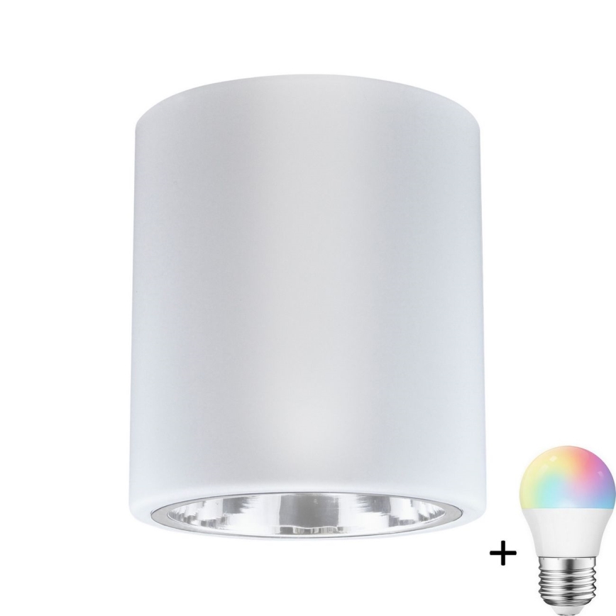 LED RGBW Stmievateľné bodové svietidlo JUPITER 1xE27/6,5W/230V 2700-6500K Wi-Fi pr. 13 cm biele