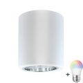 LED RGBW Stmievateľné bodové svietidlo JUPITER 1xE27/6,5W/230V 2700-6500K Wi-Fi pr. 9,8 cm biele