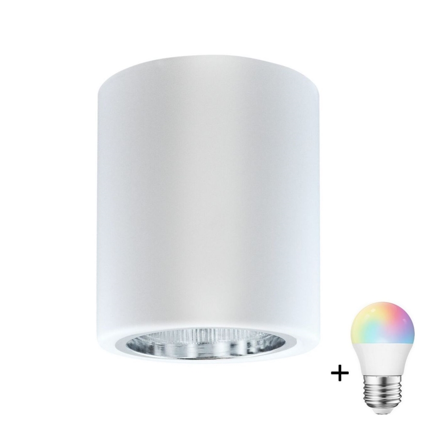 LED RGBW Stmievateľné bodové svietidlo JUPITER 1xE27/6,5W/230V 2700-6500K Wi-Fi priemer 9,8 cm biela