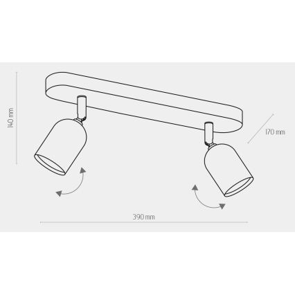 LED RGBW Stmievateľné bodové svietidlo TOP 2xGU10/6,5W/230V 2700-6500K zlatá/čierna