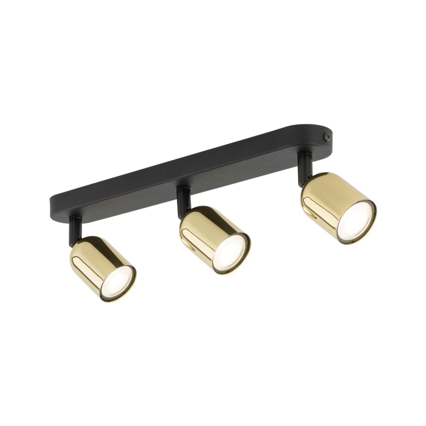 LED RGBW Stmievateľné bodové svietidlo TOP 3xGU10/6,5W/230V 2700-6500K čierna/zlatá