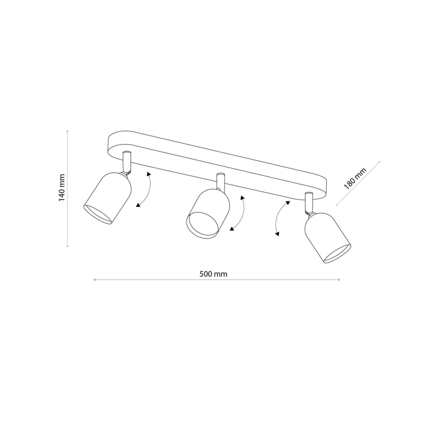 LED RGBW Stmievateľné bodové svietidlo TOP 3xGU10/6,5W/230V 2700-6500K čierna/zlatá