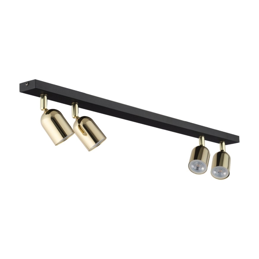 LED RGBW stmievateľné bodové svietidlo TOP 4xGU10/6,5W/230V 2700-6500K čierna/zlatá