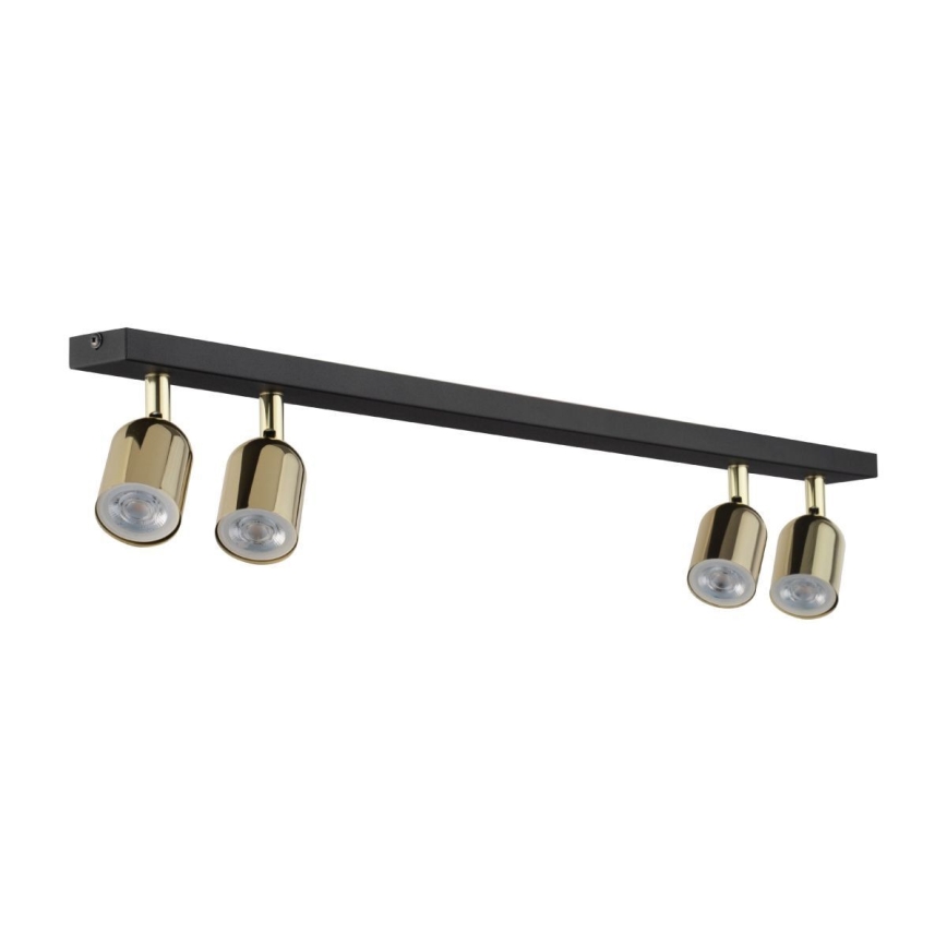 LED RGBW stmievateľné bodové svietidlo TOP 4xGU10/6,5W/230V 2700-6500K čierna/zlatá