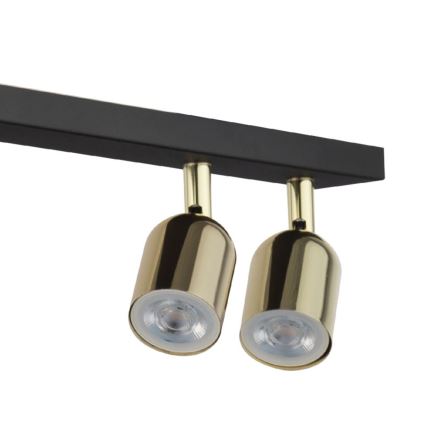 LED RGBW stmievateľné bodové svietidlo TOP 4xGU10/6,5W/230V 2700-6500K čierna/zlatá