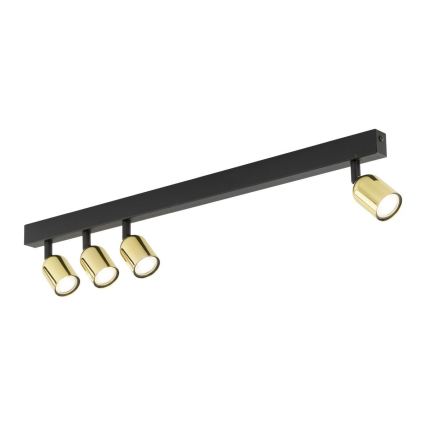 LED RGBW stmievateľné bodové svietidlo TOP 4xGU10/6,5W/230V 2700-6500K čierna/zlatá