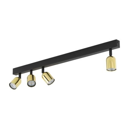 LED RGBW stmievateľné bodové svietidlo TOP 4xGU10/6,5W/230V 2700-6500K čierna/zlatá