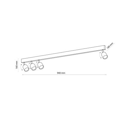 LED RGBW stmievateľné bodové svietidlo TOP 4xGU10/6,5W/230V 2700-6500K čierna/zlatá