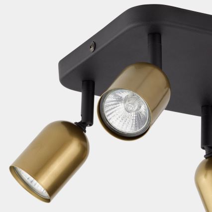 LED RGBW Stmievateľné bodové svietidlo TOP 4xGU10/6,5W/230V 2700-6500K zlatá/čierna