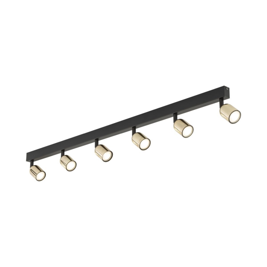 LED RGBW stmievateľné bodové svietidlo TOP 6xGU10/6,5W/230V 2700-6500K čierna/zlatá