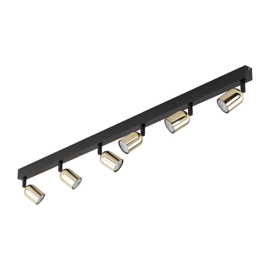 LED RGBW stmievateľné bodové svietidlo TOP 6xGU10/6,5W/230V 2700-6500K čierna/zlatá