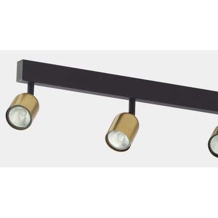 LED RGBW Stmievateľné bodové svietidlo TOP 6xGU10/6,5W/230V 2700-6500K zlatá/čierna