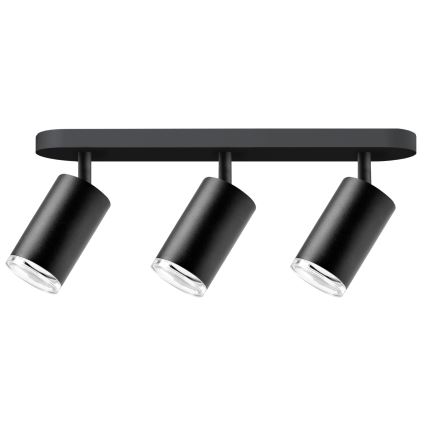 LED RGBW Stmievateľné kúpeľňové bodové svetlo TURYN 3xGU10/6,5W/230V 2700-6500K Wi-Fi IP44 čierna