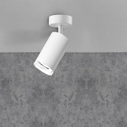 LED RGBW Stmievateľné kúpeľňové bodové svietidlo TURYN 1xGU10/4,8W/230V 3000K IP44 biela + diaľkové ovládanie