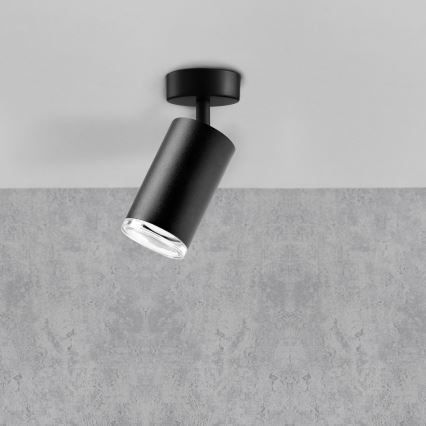 LED RGBW Stmievateľné kúpeľňové bodové svietidlo TURYN 1xGU10/4,8W/230V 3000K IP44 čierne + diaľkové ovládanie