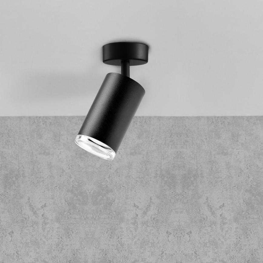 LED RGBW Stmievateľné kúpeľňové bodové svietidlo TURYN 1xGU10/4,8W/230V 3000K IP44 čierne + diaľkové ovládanie