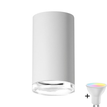 LED RGBW Stmievateľné kúpeľňové bodové svietidlo TURYN 1xGU10/6,5W/230V 2700-6500K Wi-Fi IP44 biela