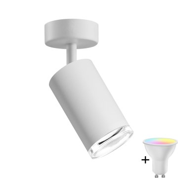 LED RGBW Stmievateľné kúpeľňové bodové svietidlo TURYN 1xGU10/6,5W/230V 2700-6500K Wi-Fi IP44 biele