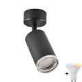 LED RGBW Stmievateľné kúpeľňové bodové svietidlo TURYN 1xGU10/6,5W/230V 2700-6500K Wi-Fi IP44 čierna