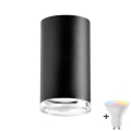 LED RGBW stmievateľné kúpeľňové bodové svietidlo TURYN 1xGU10/6,5W/230V 2700-6500K Wi-Fi IP44 čierne