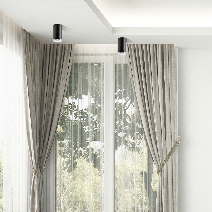 LED RGBW Stmievateľné kúpeľňové bodové svietidlo TURYN 1xGU10/6,5W/230V 2700-6500K Wi-Fi IP44 čierna