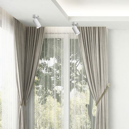 LED RGBW Stmievateľné kúpeľňové bodové svietidlo TURYN 1xGU10/6W/230V 3000K IP44 biela + diaľkové ovládanie