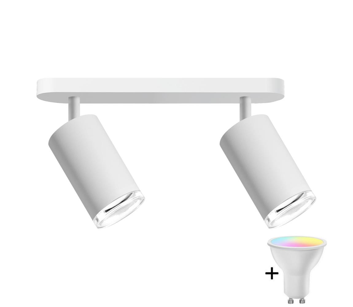 LED RGBW stmievateľné kúpeľňové bodové svietidlo TURYN 2xGU10/4,8W/230V IP44 biela SA1909+2xAI2382
