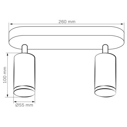 LED RGBW Stmievateľné kúpeľňové bodové svietidlo TURYN 2xGU10/4,8W/230V 3000K IP44 čierne + diaľkové ovládanie